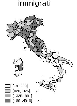 imigrati dan wilayah crimini nelle Itali